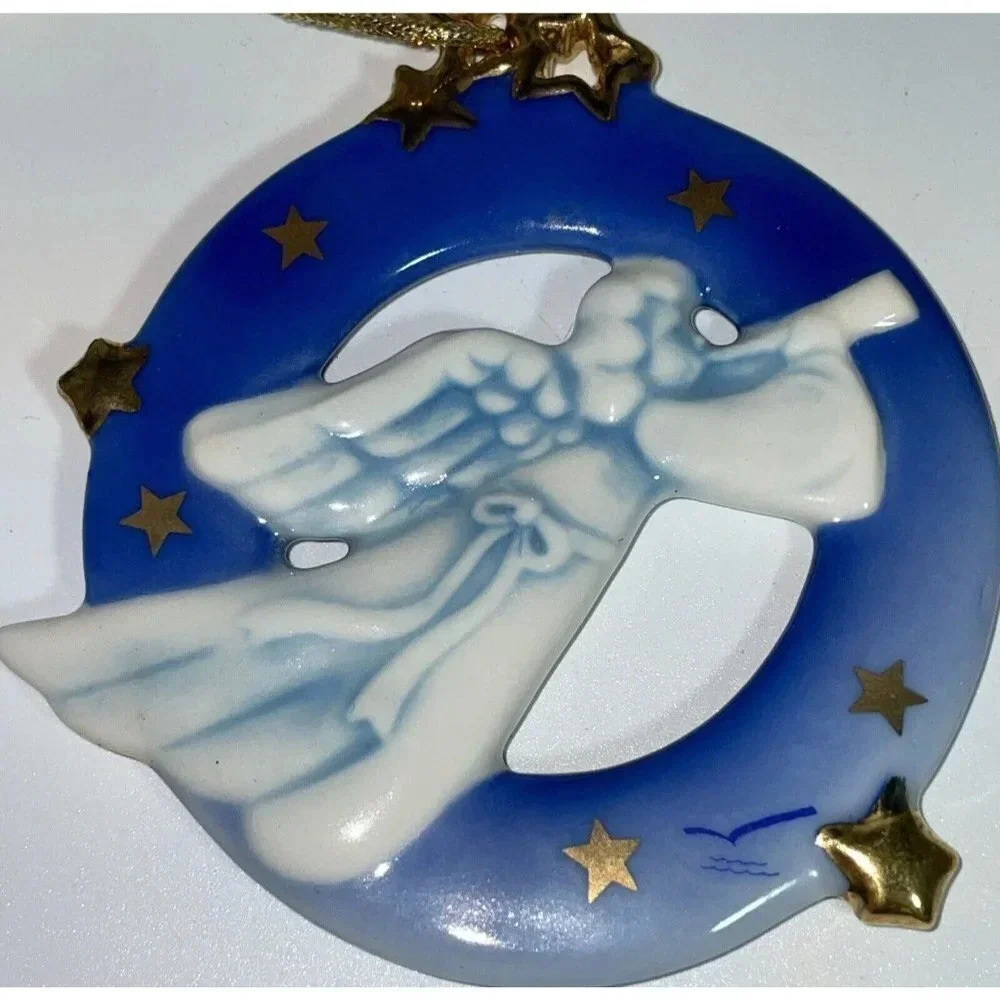 Roman Inc Porcelain‎ Glazed Angel Christmas Holiday Ornament 3